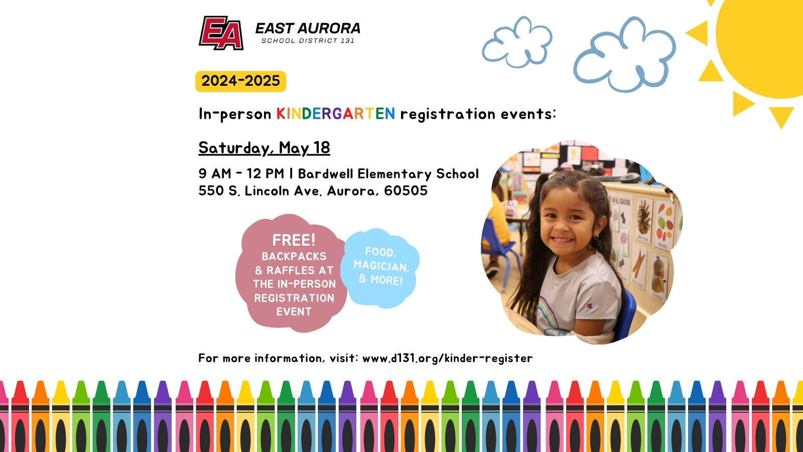 Benavides STEAM Academy Kindergarten InPerson Registration Event For